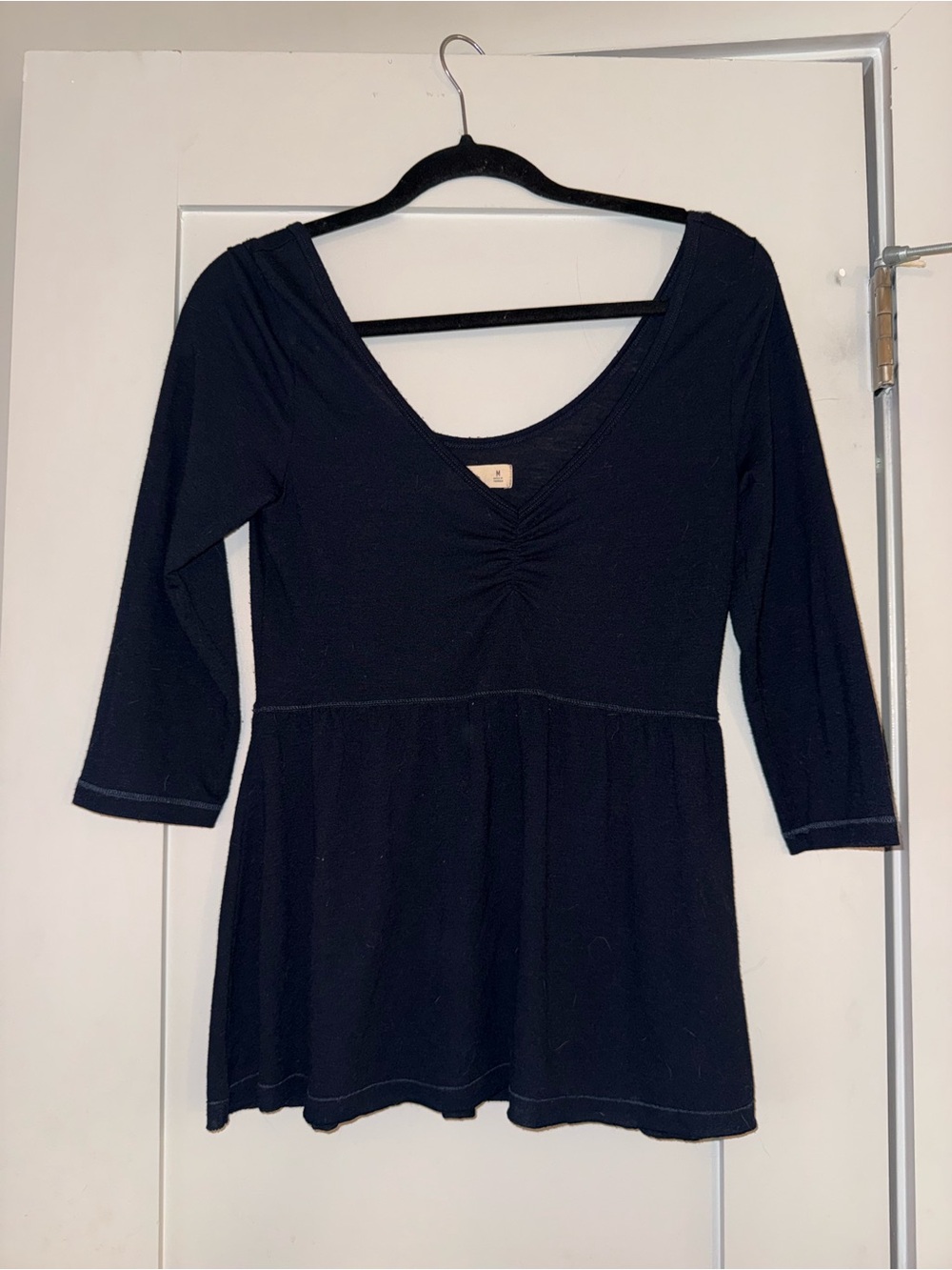 Hollister Black V-Neck Peplum Tunic